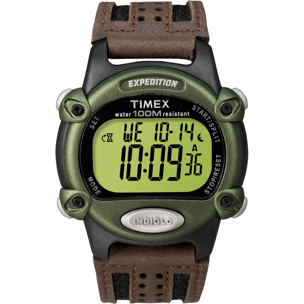 Timex Expedition Mens Chrono Alarm Timer - Green/Black/Brown [T48042]