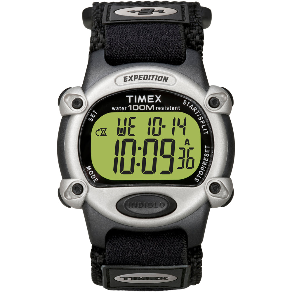 Timex Expedition Mens Chrono Alarm Timer Silver/Black [T48061]