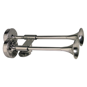Schmitt  Ongaro Deluxe All-Stainless Shorty Dual Trumpet Horn - 12V [10012]