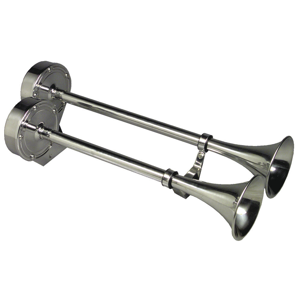 Schmitt  Ongaro Deluxe All-Stainless Dual Trumpet Horn - 24V [12428]