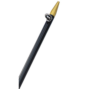 TACO 8' Center Rigger Pole - Black w/Gold Rings & Tips - 1-" Butt End Diameter [OC-0421BKA8]