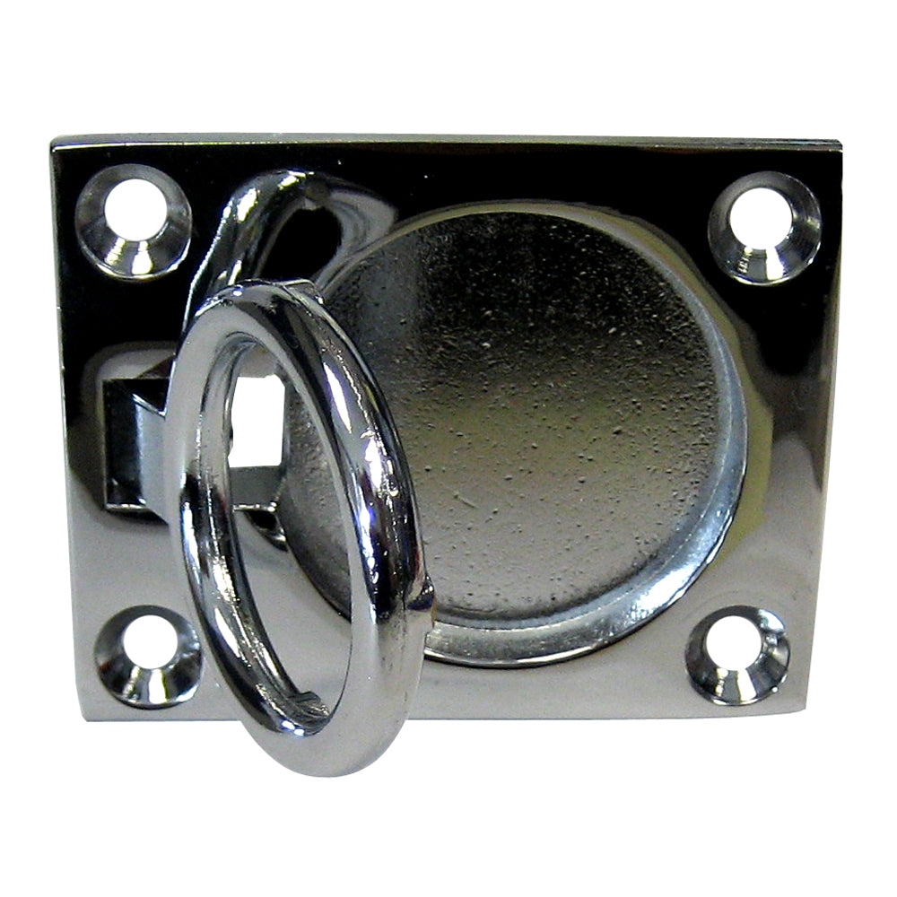 Whitecap Flush Pull Ring - CP/Brass - 2" x 2-1/2" [S-3362C]