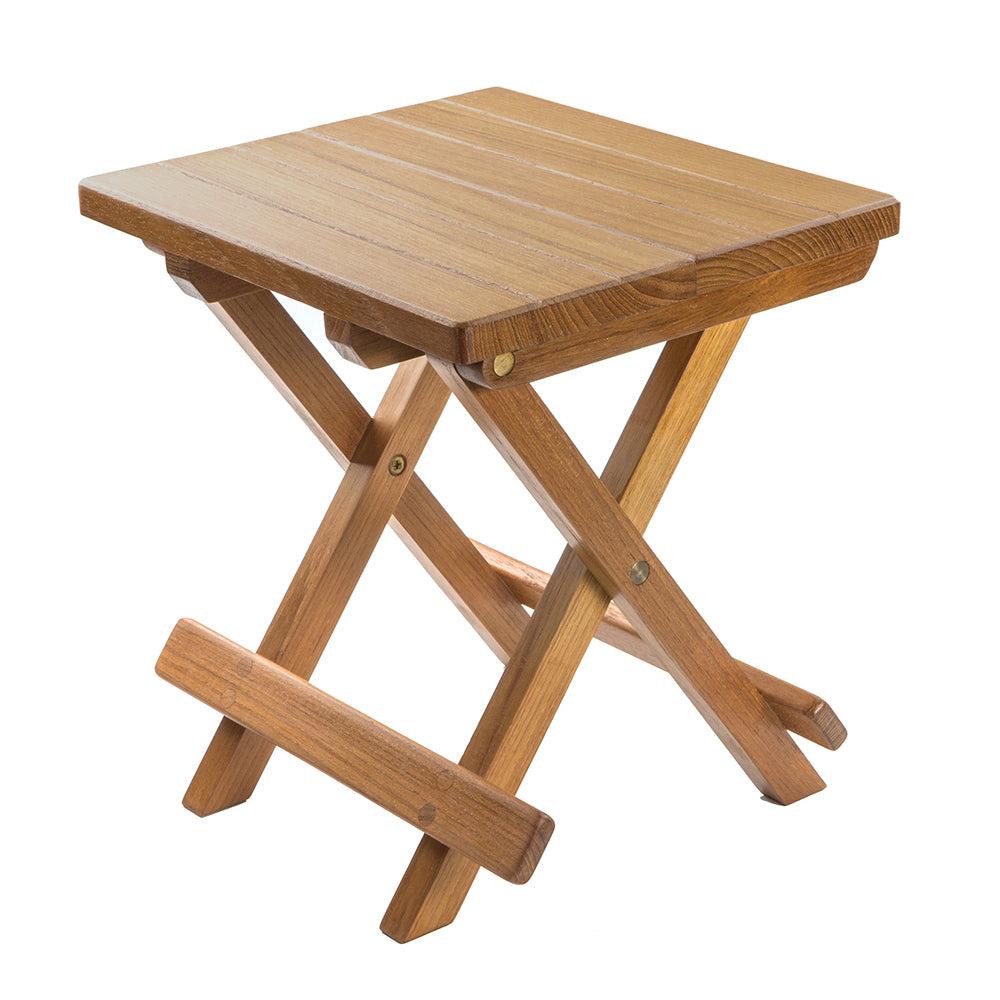 Whitecap Teak Grooved Top Fold-Away Table/Stool [60034]