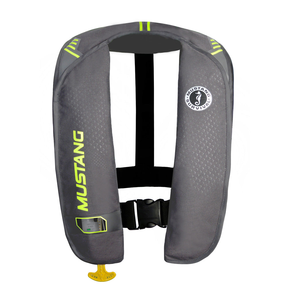 Mustang MIT 100 Inflatable Manual PFD - Gray/Flourescent Yellow-Green [MD2014/02-GY/YW]