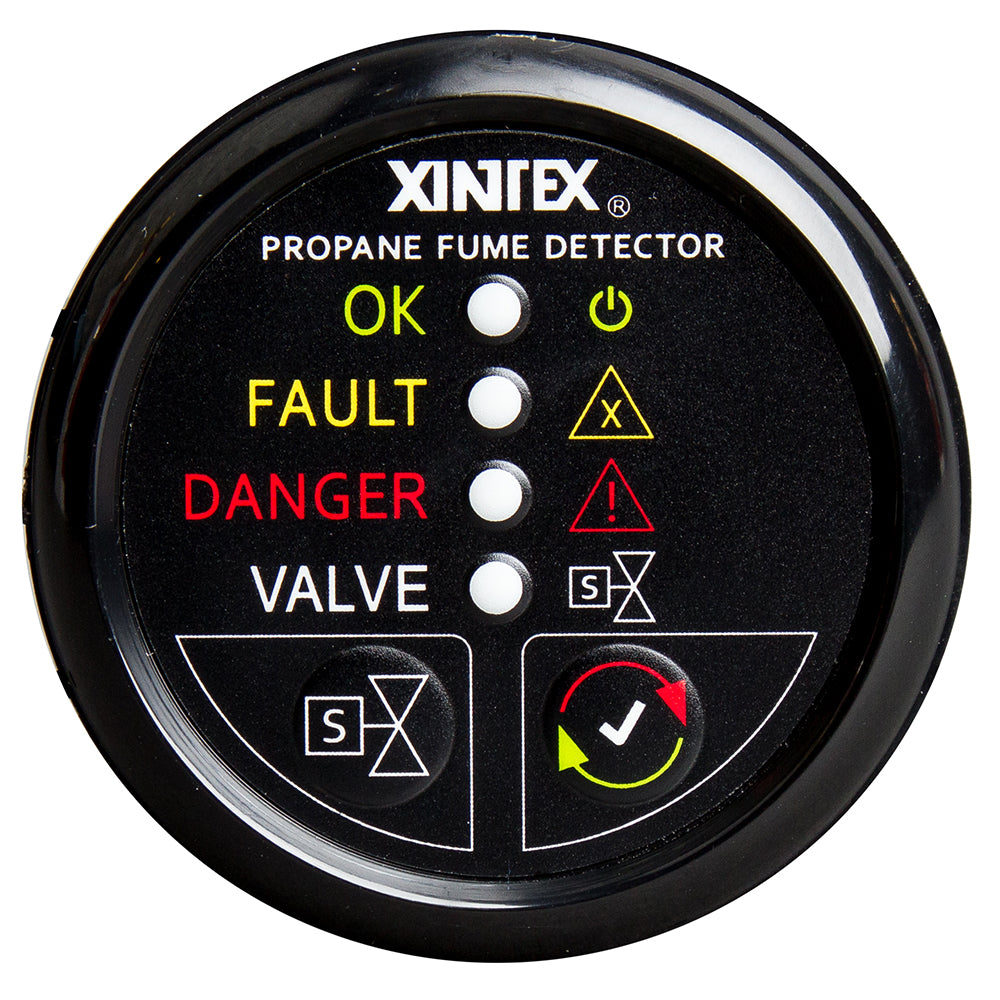 Xintex Propane Fume Detector w/Automatic Shut-Off & Plastic Sensor - No Solenoid Valve - Black Bezel Display [P-1BNV-R]