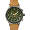 Timex Expedition Scout Chronograph Leather Watch - Green Dial [TW4B04400JV]