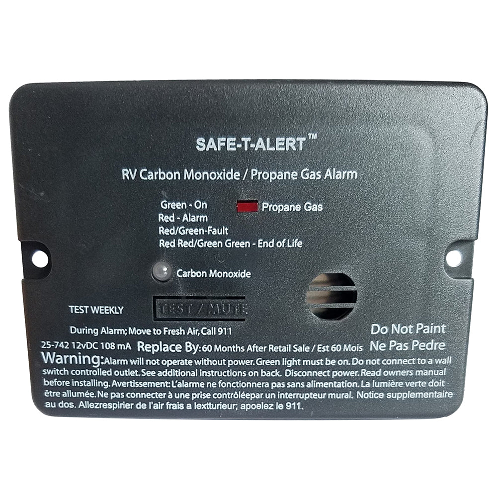 Safe-T-Alert Combo Carbon Monoxide Propane Alarm - Surface Mount - Mini - Black [25-742-BL]