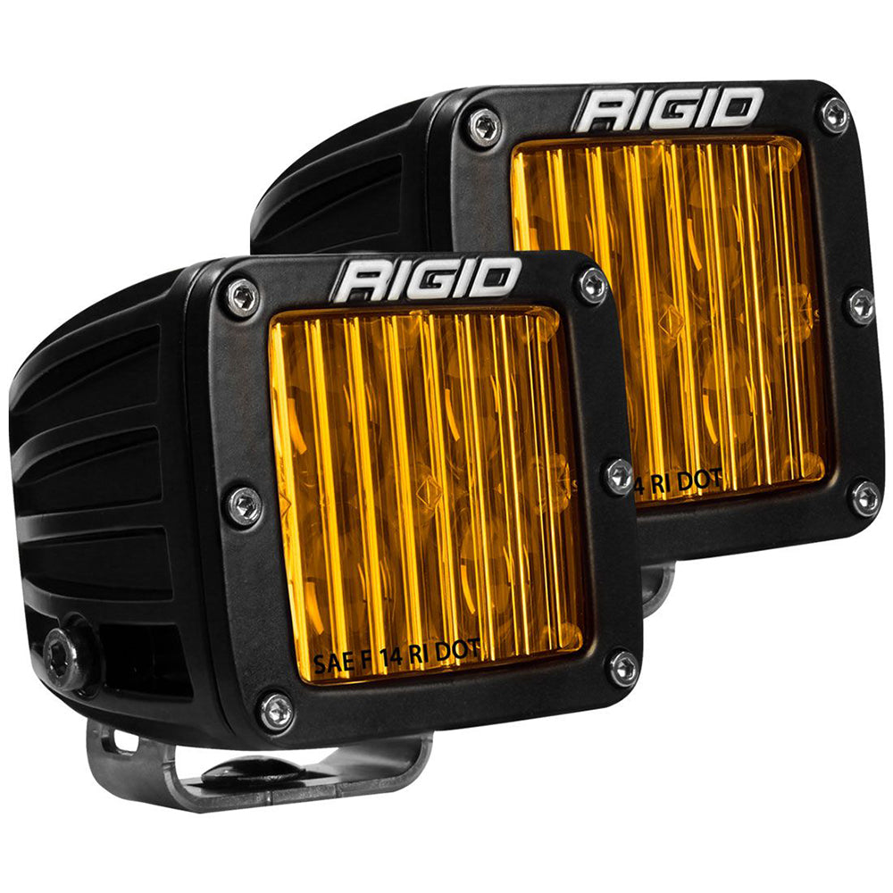 RIGID Industries D-Series SAE Compliant Fog Light - Black w/Yellow Light [504814]