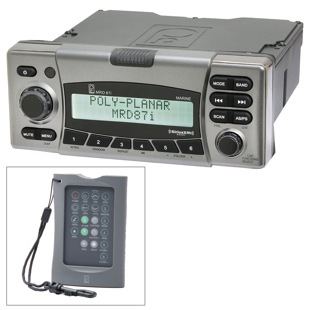 Poly-Planar MRD87i IPX6 Marine Radio AM/FM/BT/SiriusXM/MNEA 2000 w/FREE Wireless Remote [MRD871K2]