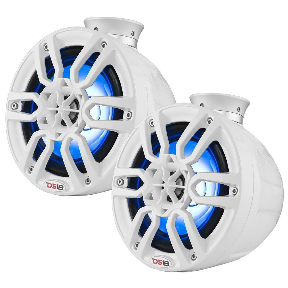 DS18 HYDRO 6.5" Compact Wakeboard Pod Tower w/RGB Light - 300W - White [NXL-PS6W]