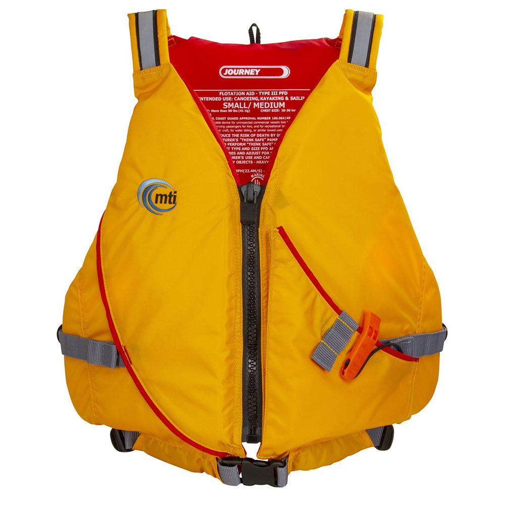 MTI Journey Life Jacket w/Pocket - Mango/Grey - X-Small/Small [MV711P-XS/S-206]