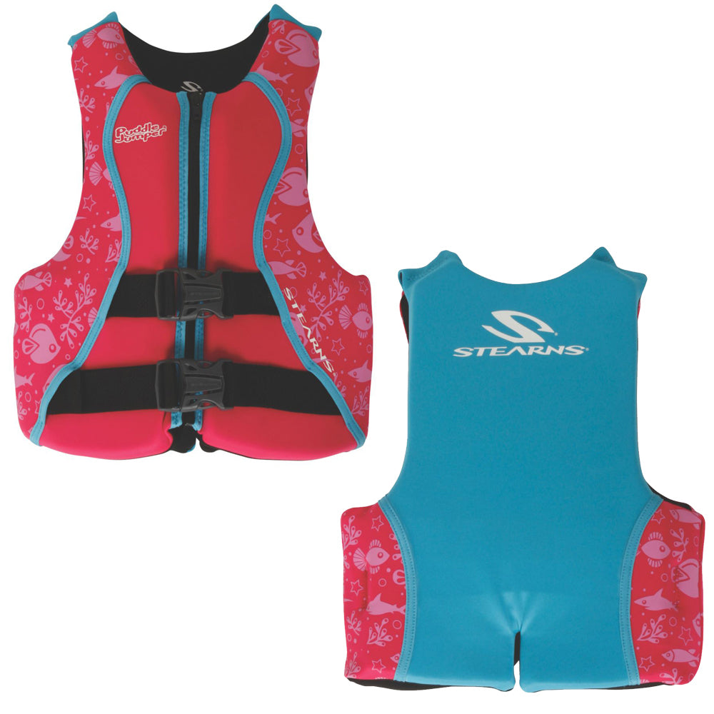 Puddle Jumper Youth Hydroprene Life Vest - Teal/Pink - 50-90lbs [2000038314]